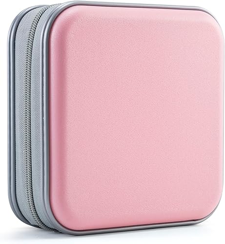 Miniatura 69 de UENTIP Funda para DVD, capacidad de 48 unidades, portátil, con cremallera, almacenamiento grande, cartera de CD, organizador de CD, viaje en casa