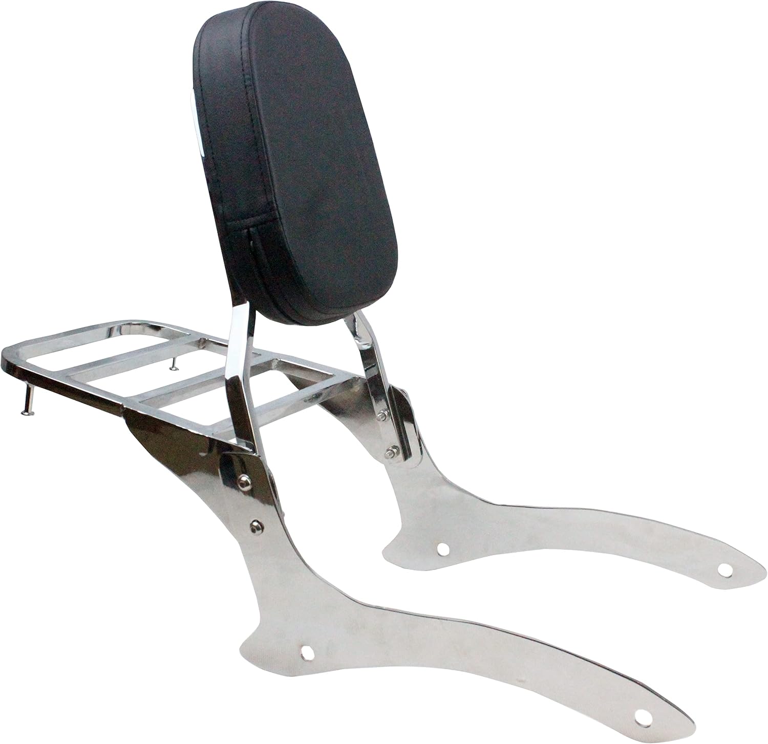 YHMOTO Sissy Bar Backrest + Luggage Rack Combo Fits for 2000-2011 Yamaha V-Star XVS 1100 Classic Dragstar XVS 1100 Classic (Chrome)