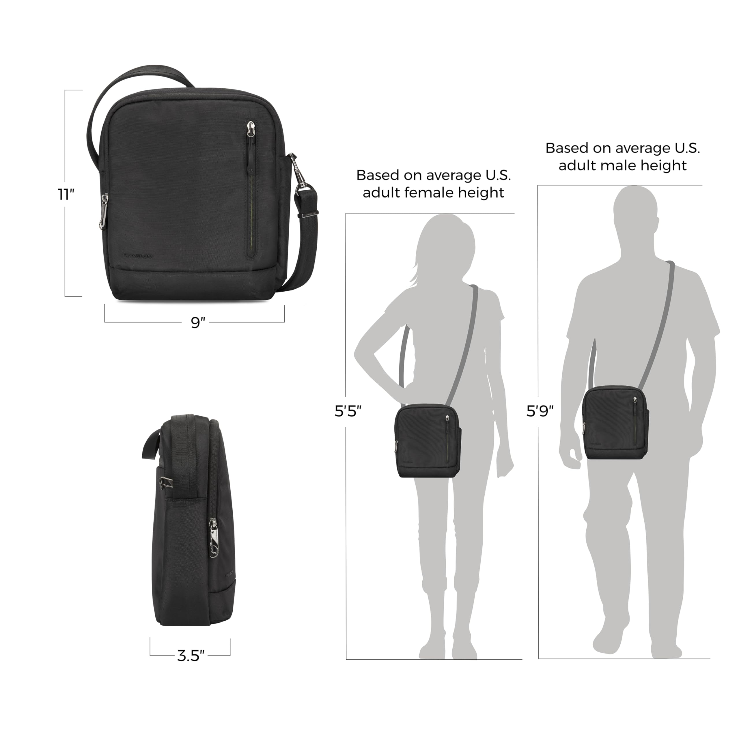 Travelon, Urban-Borsa Antifurto Tour Unisex-Adulto