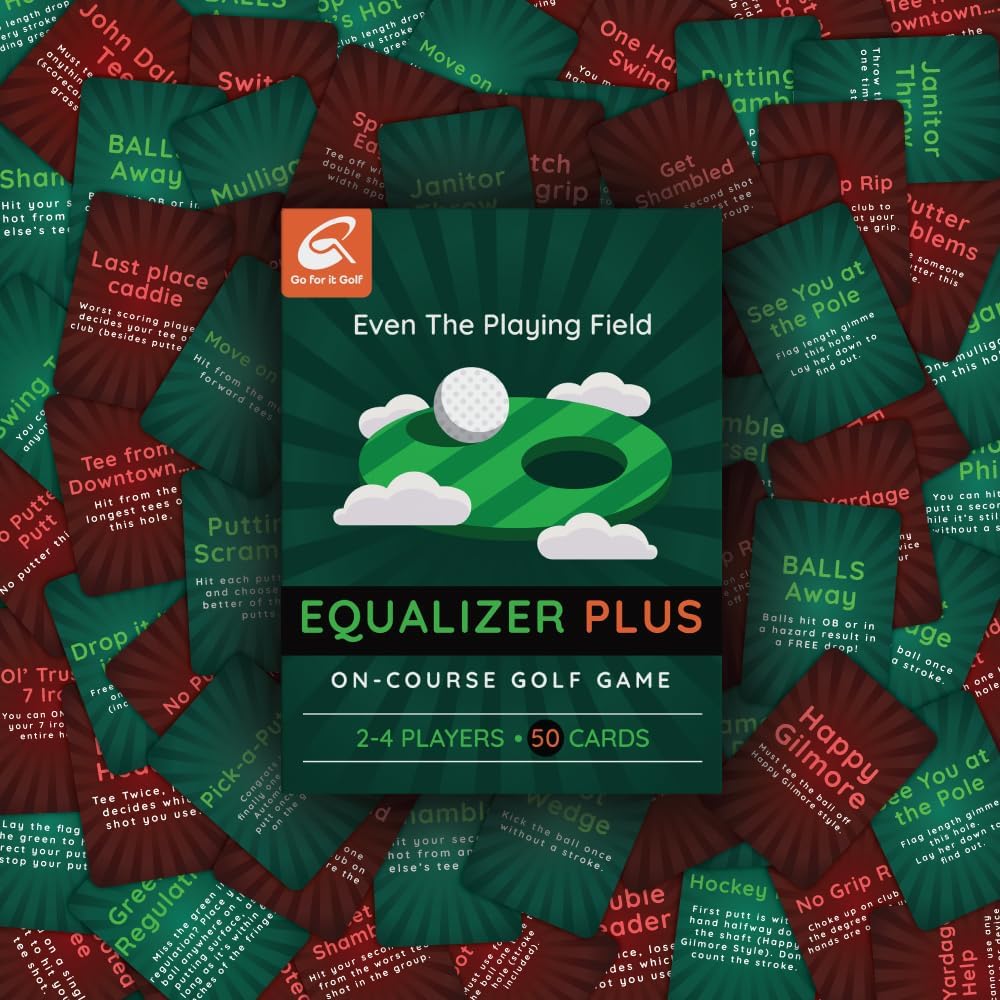 Equalizer: On-Course Golf Card Game, Interactive Fun for Every Hole, Skill-Level Equalizing Cards, Elevate Your Golf Experience, Ideal for Golfers of All Skill Levels (Equalizer Plus)