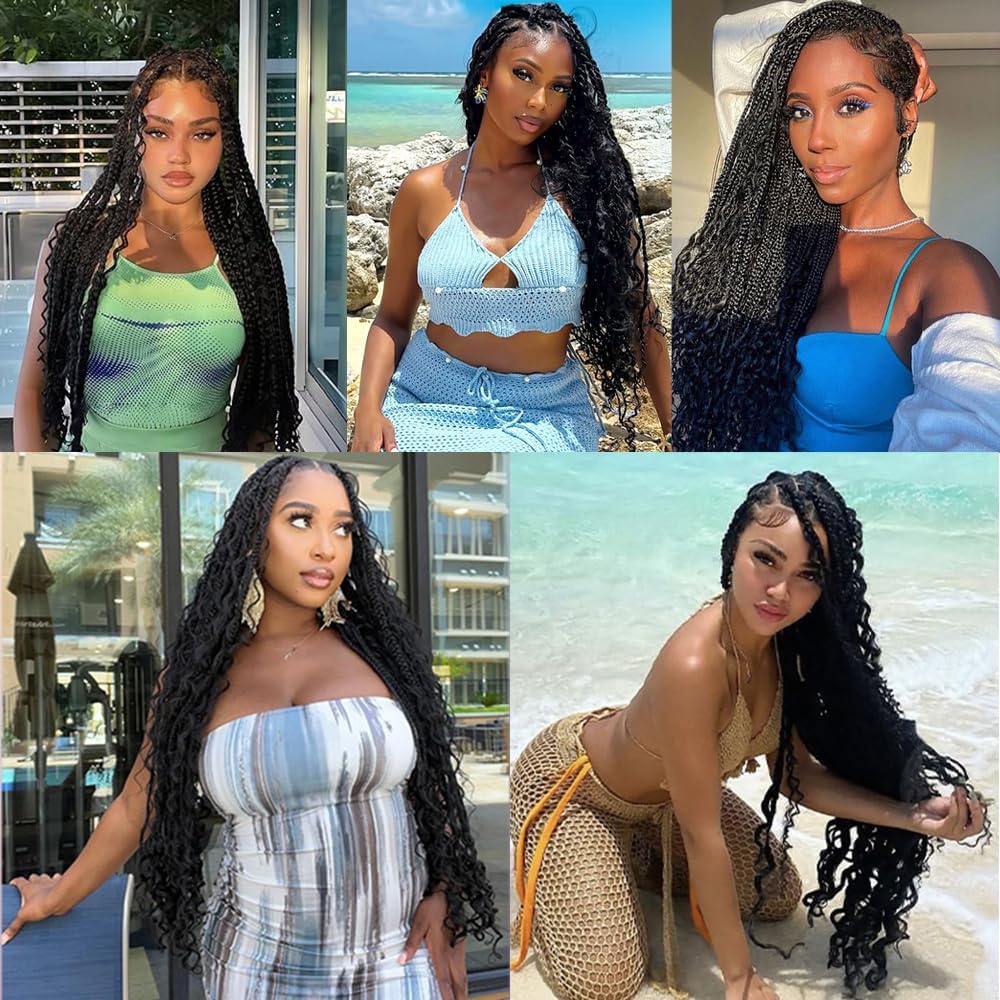 Natural Black Deep Wave Bulk Human Hair for Boho Braids, 3 Bundles/Pack 150g 18 Inch No Weft 12A Curly for Human Braiding Hair Extensions