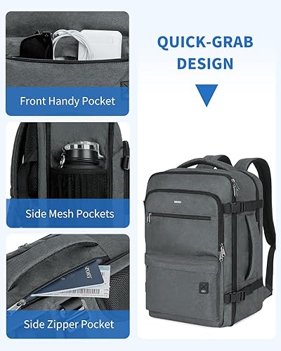 Miniatura 4 de WANDF Mochila de viaje para Spirit Airlines bolsa de artículos personales de 18 x 14 x 8 pulgadas con bolsillo húmedo, mochila para portátil de 17