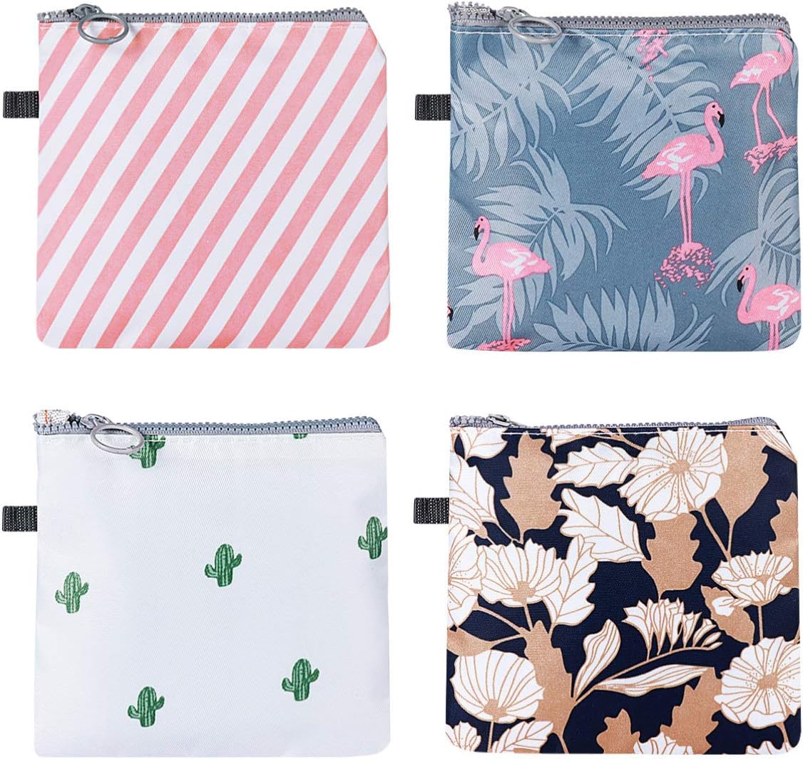 Organizador de Guardanapos 4PCS: Estojo Portátil para Copo Menstrual e Protetores Reutilizáveis com Alta Capacidade e Segurança