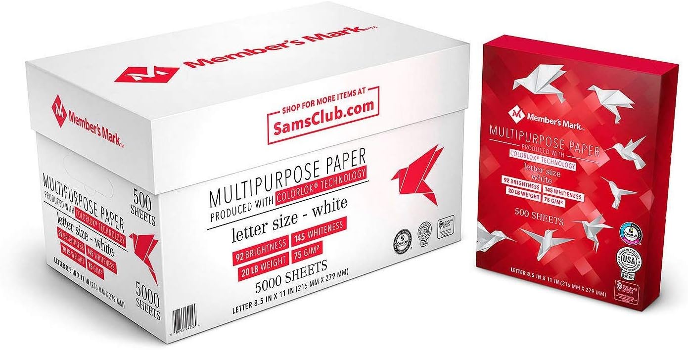 Member's Mark - Copy Paper, 92 Bright, 8-1/2 x 11" - Case