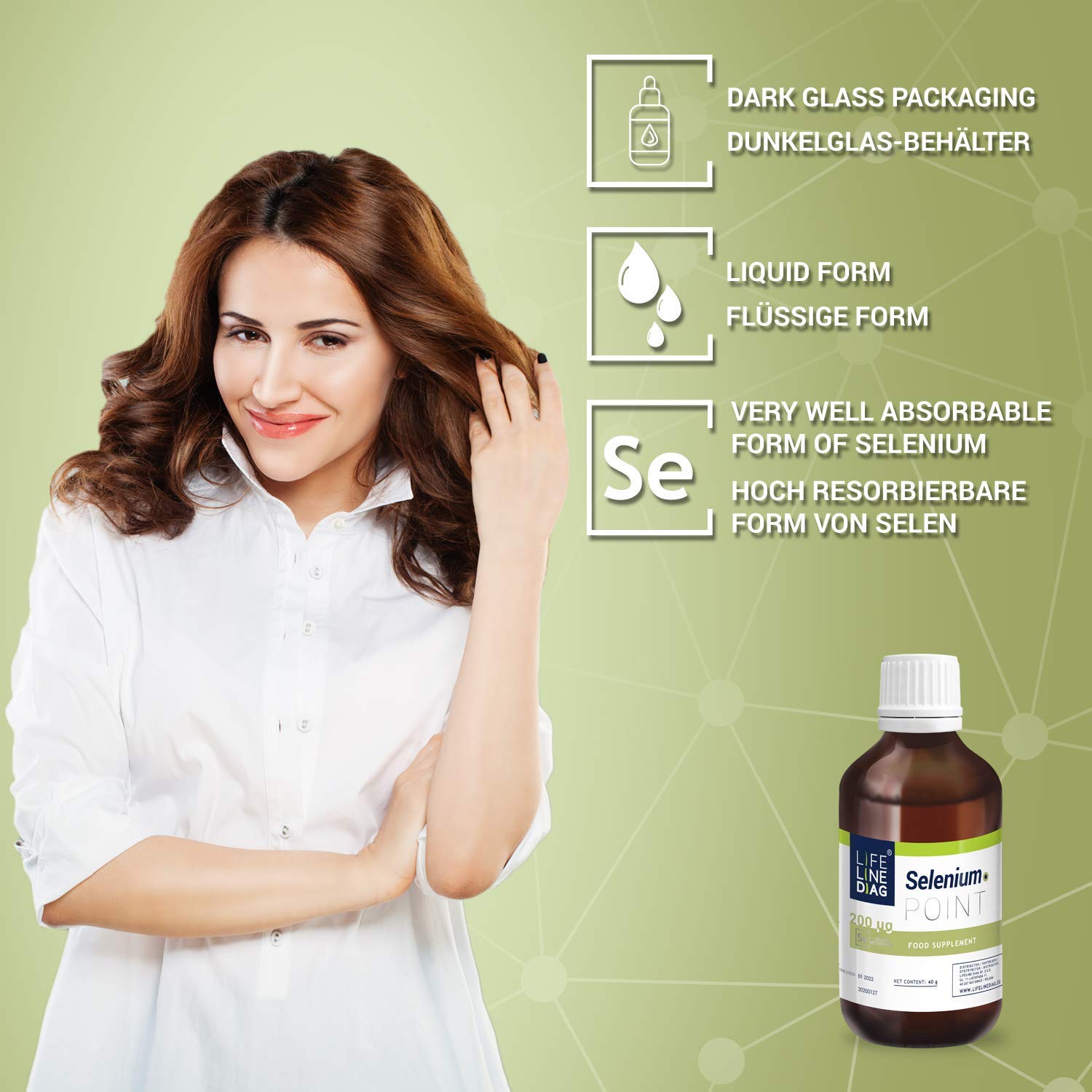 LifeLine Diag 40g Liquid Form Selenium Point 200 UG per Daily dose