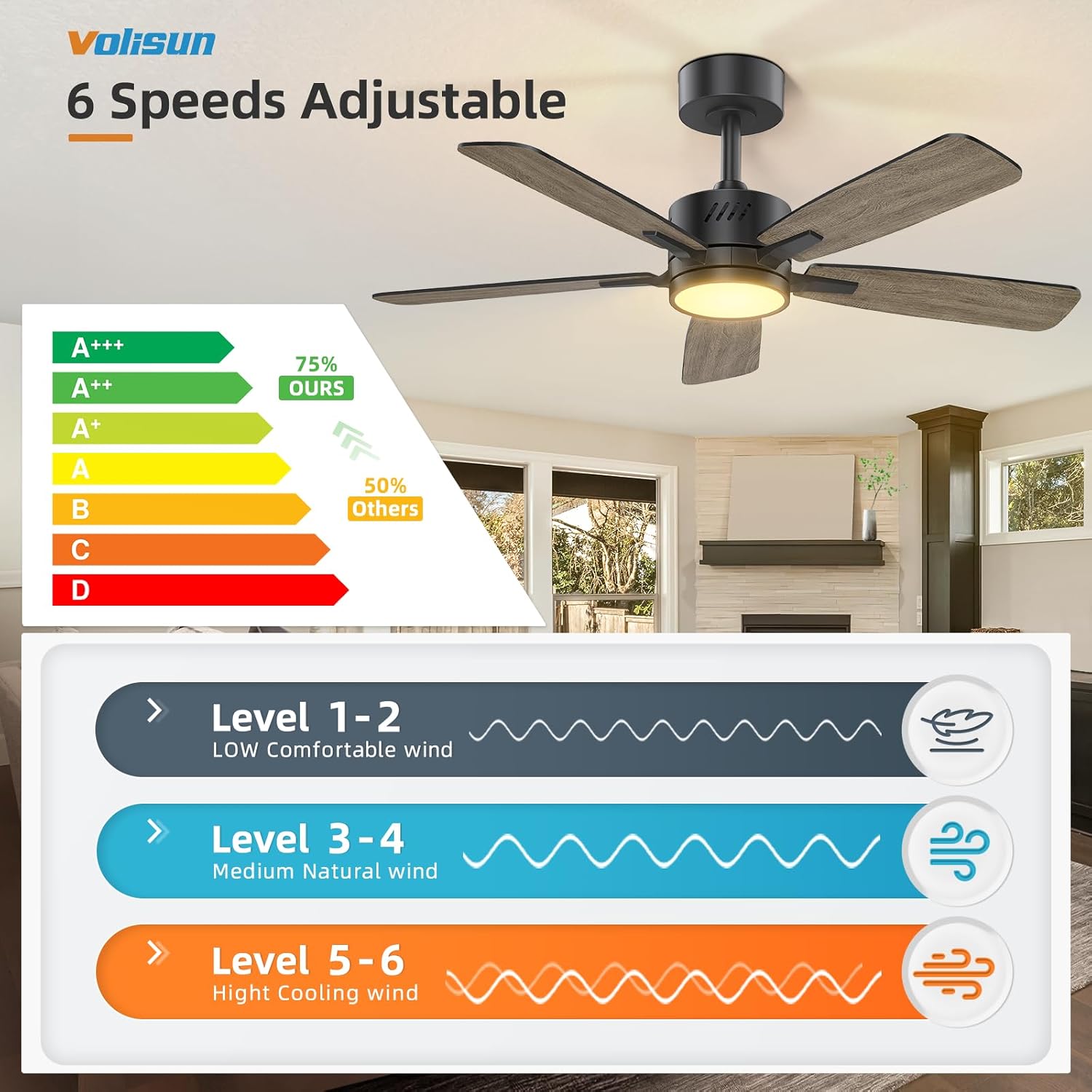6 Wind Speed Options