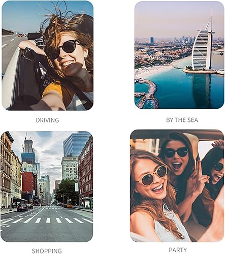 Miniatura 5 de Bsreyeop Lentes de sol cuadrados de aviador para mujeres y hombres, medio marco, lente de corte de diamante, lentes clásicos degradados