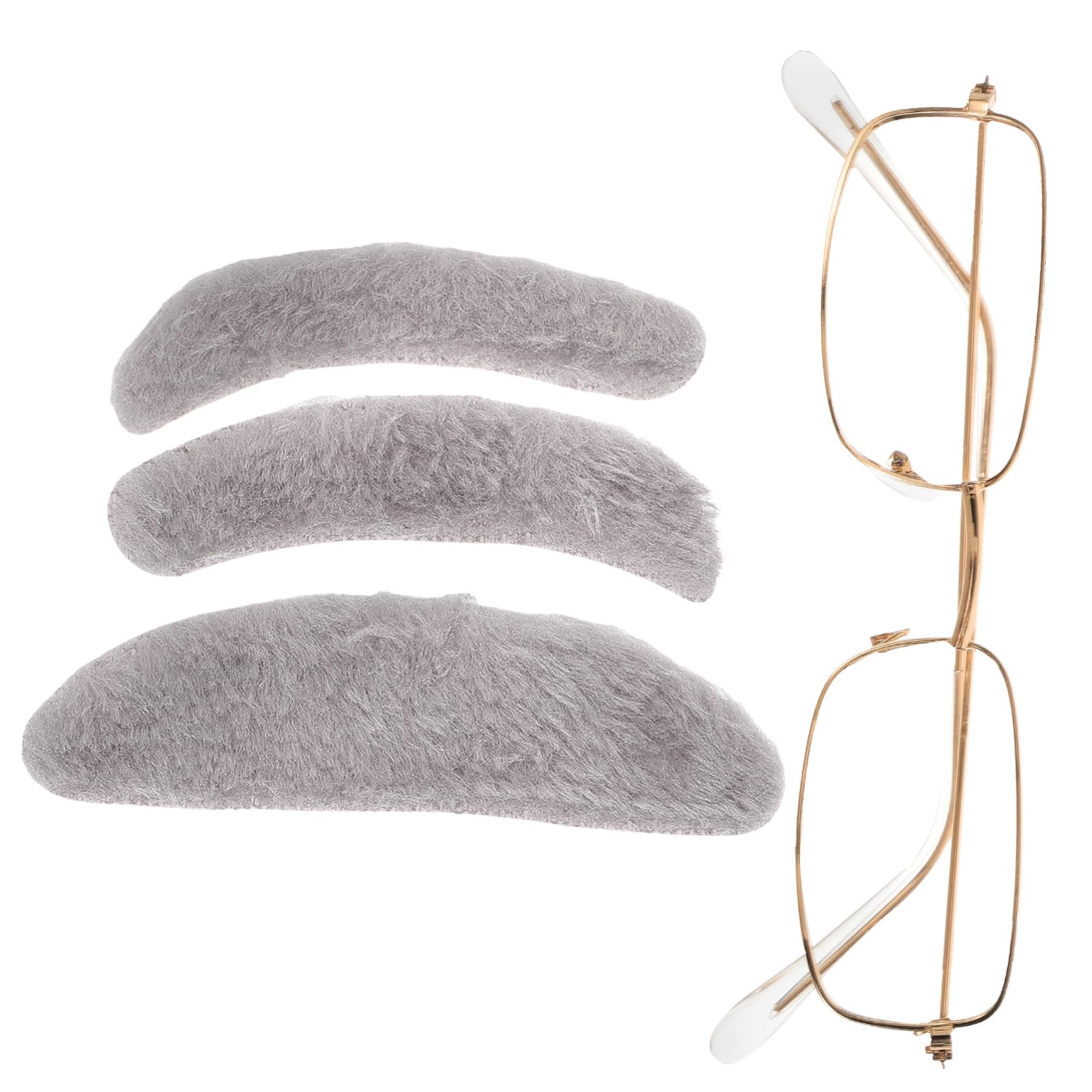 WOFASHPURET Old Man Costume Beard Eyebrows Set Fake and Eyebrows Kit for Halloween Party Dress up