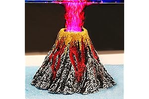 Uniclife Aquarium Volcano Ornament Kit with Air Stone Bubbler Fish Tank Decorations