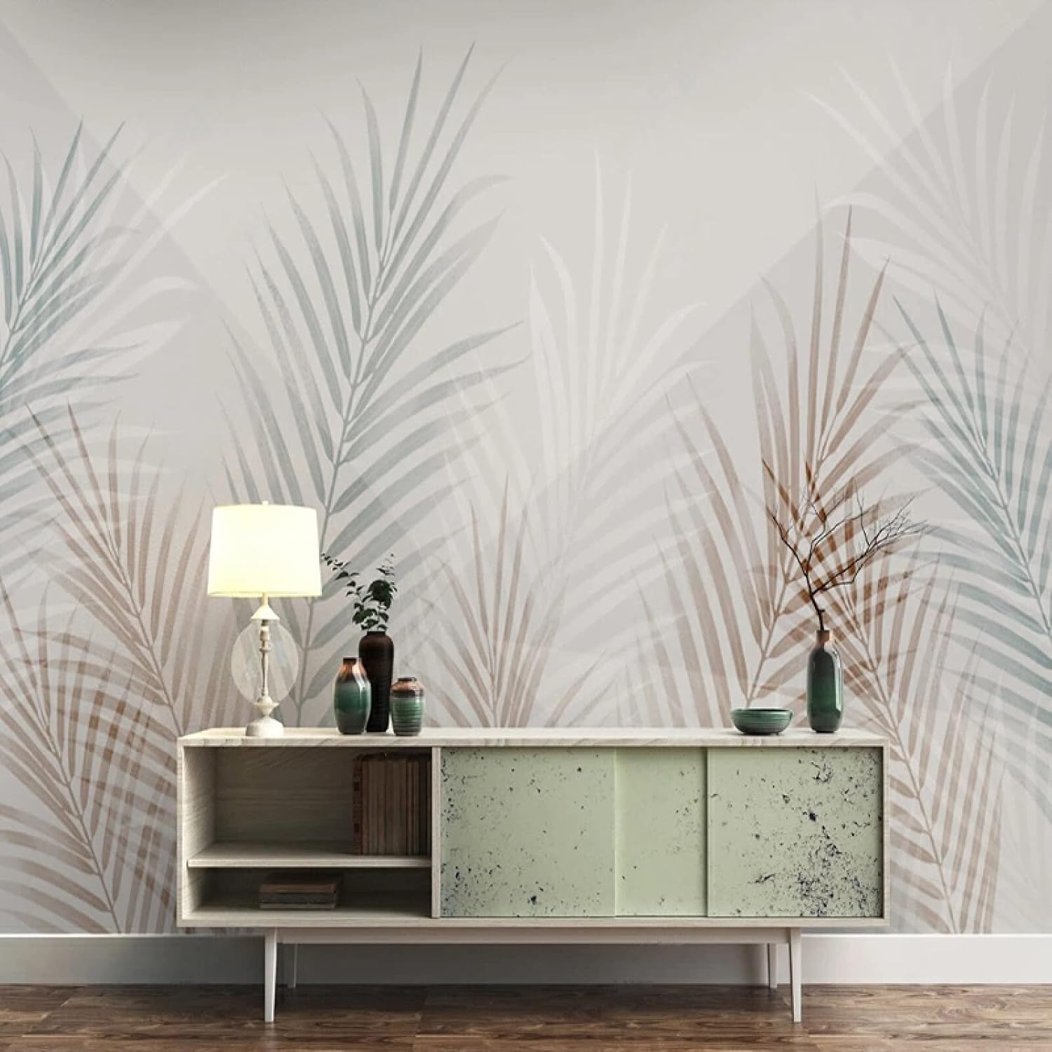 Papier peint 3D feuilles XLMING 150x105 cm pour salon