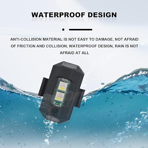Miniatura 5 de Luces estroboscópicas LED recargables de advertencia nocturna, 7 colores, luces anticolisión para coche, motocicleta, barco