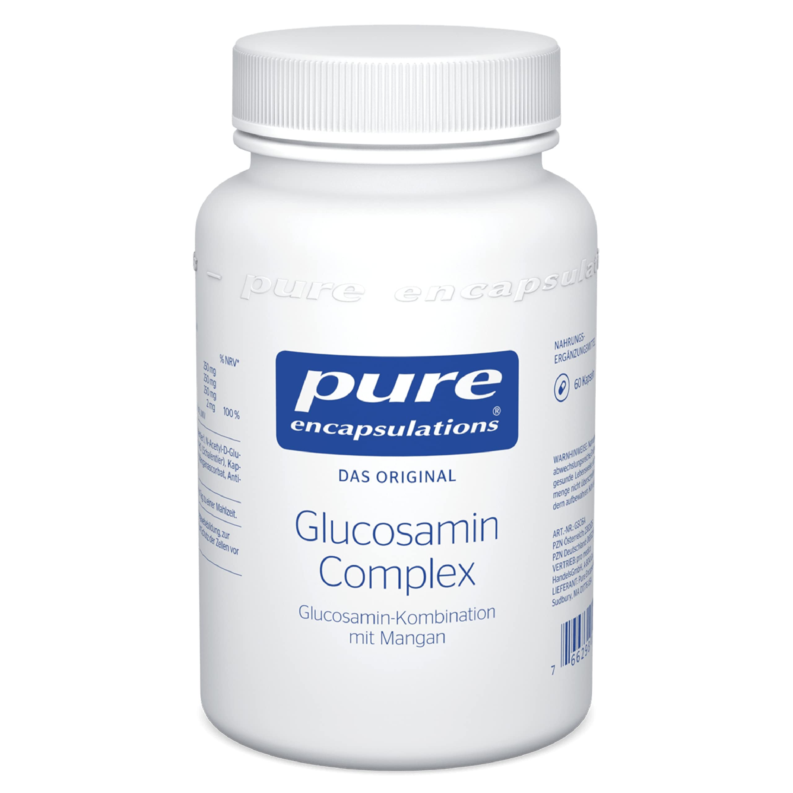 Pure Encapsulations - Glucosamin Complex - Mit Mangan für Knochen und Bindegewebe - 60 Kapseln