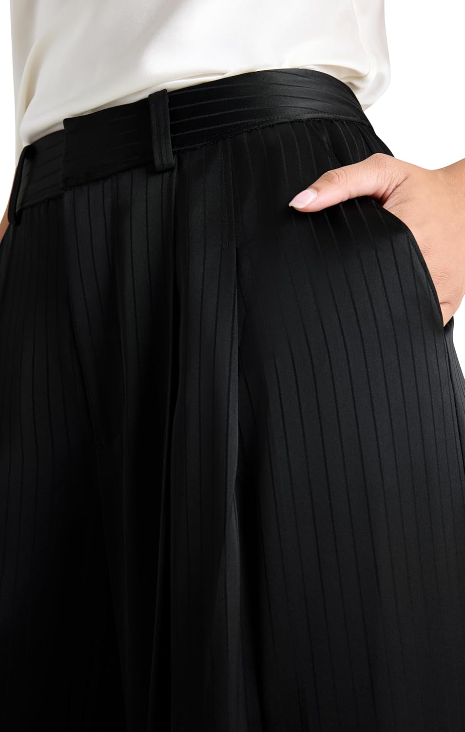 Cinq à Sept Women's Georgia Satin Stripe Marne Pants - Image 3