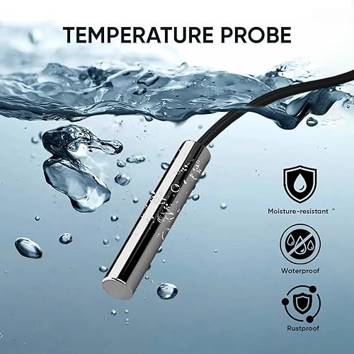 Miniatura 4 de 6 piezas de sonda de sensor de temperatura 10K 3950, termistor impermeable 1 M, termistor de acero inoxidable NTC termistor sonda para refrigerador,