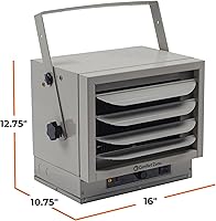 Vista 9 de Comfort Zone Calentador eléctrico de espacio de montaje en techo cableado para garaje, forzado por ventilador, 5,000 vatios, 240 voltios, protección