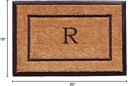 Miniatura 2 de Calloway Mills 101631830R - Felpudo rectangular (18 x 30 pulg), diseño de letra R