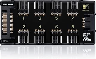 Noctua NA-FH1, Hub de Ventilation 8 Canaux pour Alimenter Jusqu’à Huit Ventilateurs 12V ou 5V 4 Broches PWM ou 3 Broches (...