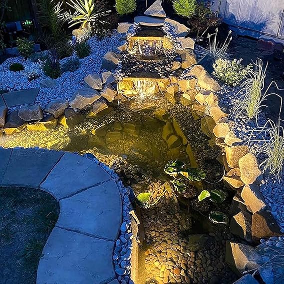 Image ZAYEN Fish Ponds Liners Flexible Pre-Cut Liner 8 Mil HDPE Pond Skins For Fish Pond, Outdoor Garden Pond, Koi Ponds 6.6x6.6 Ft/9.8x13 Ft