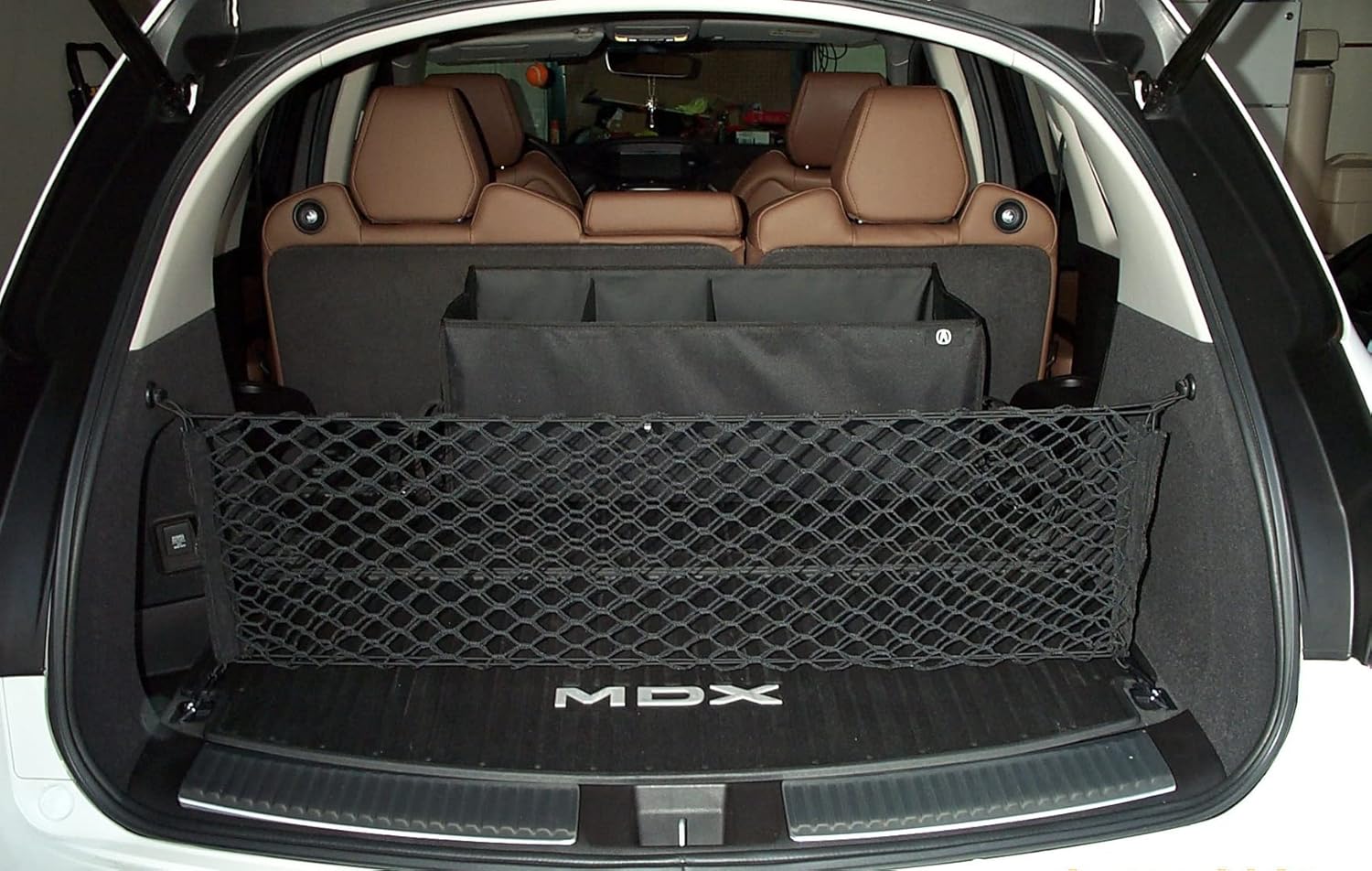 Rear Trunk Organizer Cargo Net for Acura MDX 2014–2020 – (2in1) Envelope/Floor Style Cargo Net for SUV–Premium Mesh Car Trunk Organizer Vehicle Carrier Storage–Compatible with MDX