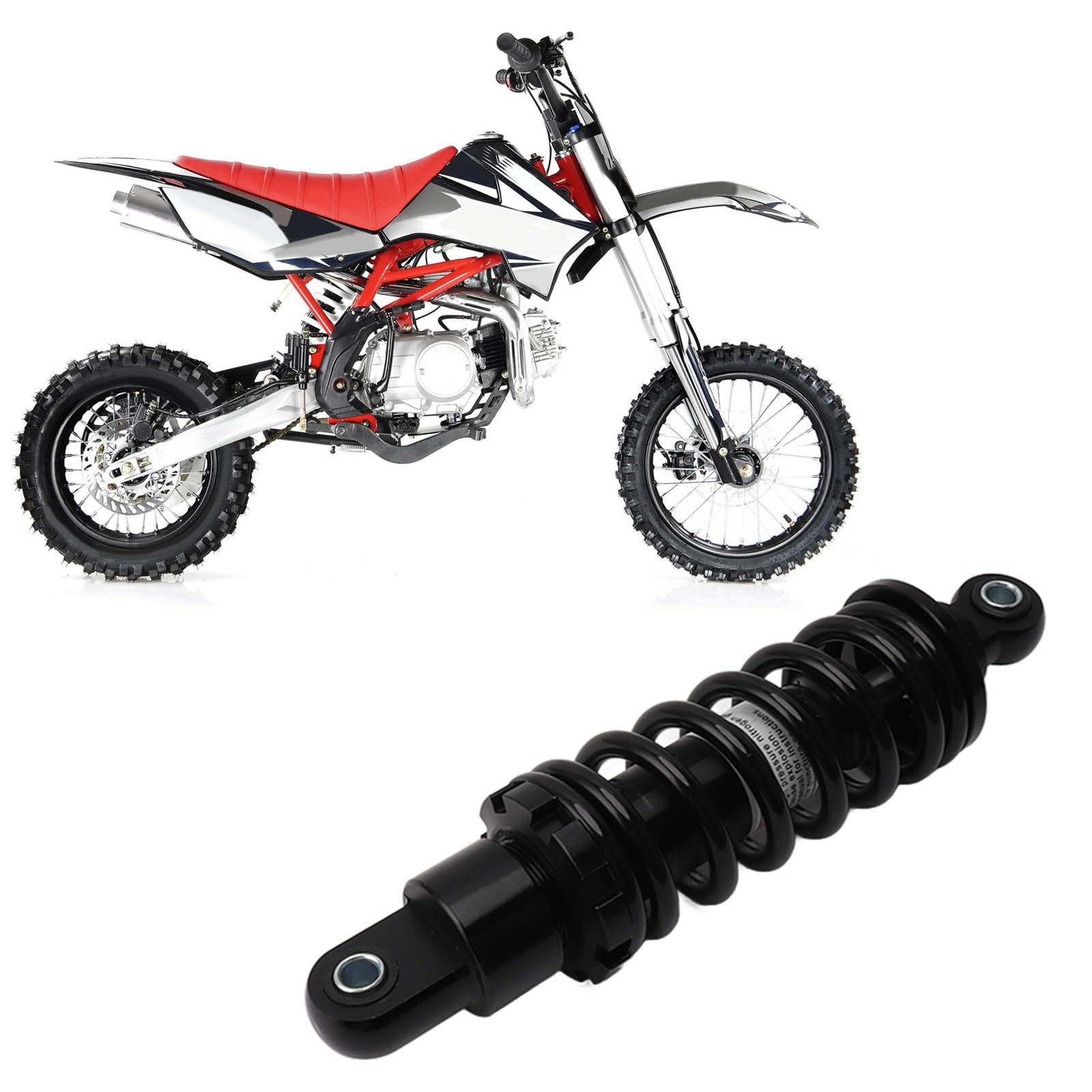 Amortiguador de suspensión ajustable de 250 mm, universal para motocicletas, ATV, vehículos todoterreno, scooters