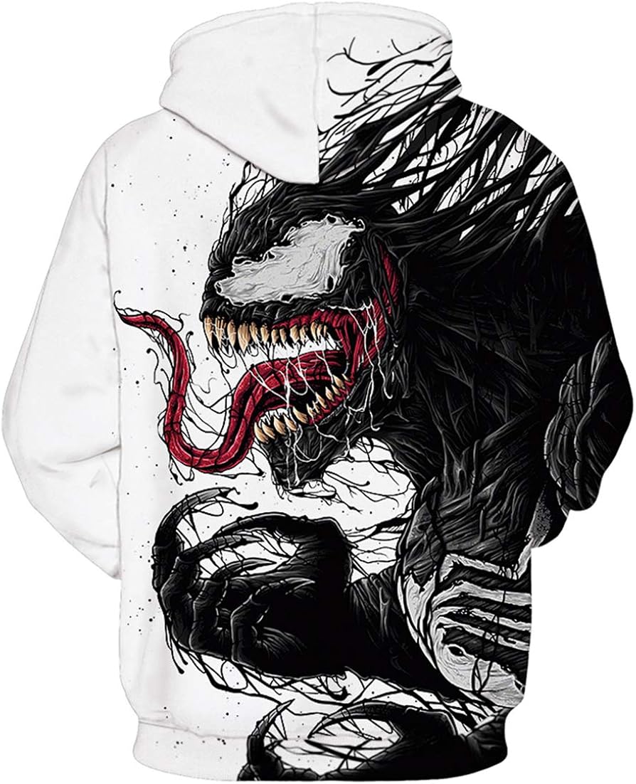 Pandolah Men's Patterns Print Athletic Sweaters Fashion Hoodies Sweatshirts Small-Medium 3 Black 489