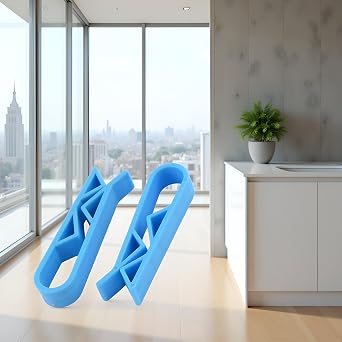10Pcs Blue Plastic Kitchen Garbage Bin Clip,Set of Bag Clips Anti-Slip Fixation Clamp for Trash Cans and Garbage Bins Janitorial Sanitation Supplies