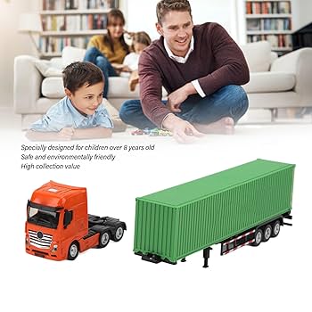 Amazon | 運搬用トラクタートレーラー、旅行用装飾1:50スケール