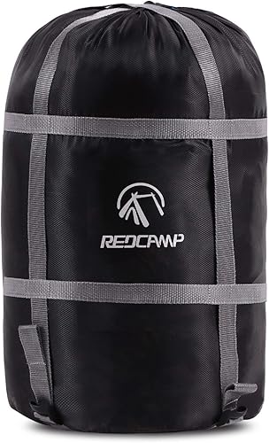 Miniatura 16 de REDCAMP Saco de dormir, saco de dormir, negro, M, L, XL y XXL, ideal para mochileros y campamentos