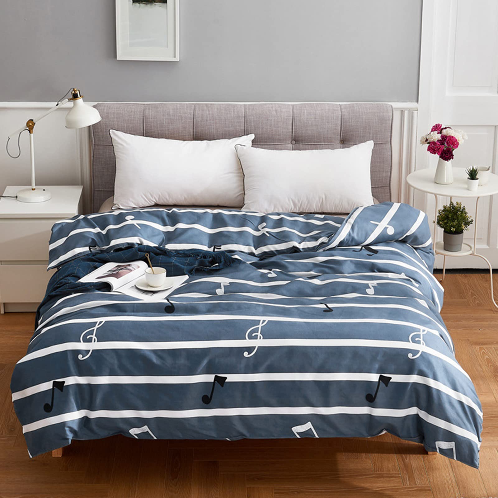 Couverture de Courtepointe Anti-Glissement avec Zip Dissimulé Ultra Soft
