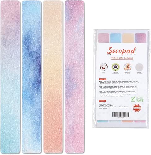 Secopad Strips Non Slip Bathtub Stickers with Scraper, 24PCS, Colorful