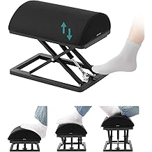 Truly Infinite Height Adjustable Footrest｜No Bending Needed&mdash;Foot Step-to-Adjust｜2.7"-13.1" Height｜Washable｜Foot Rest Stool for Under Desk at Work, Office/Home/Gaming/Study Desk Essentials