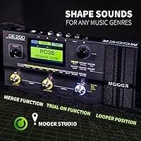 Vista 2 de MOOER GE200 Pedal de efectos múltiples para modelado de amplificador de guitarra