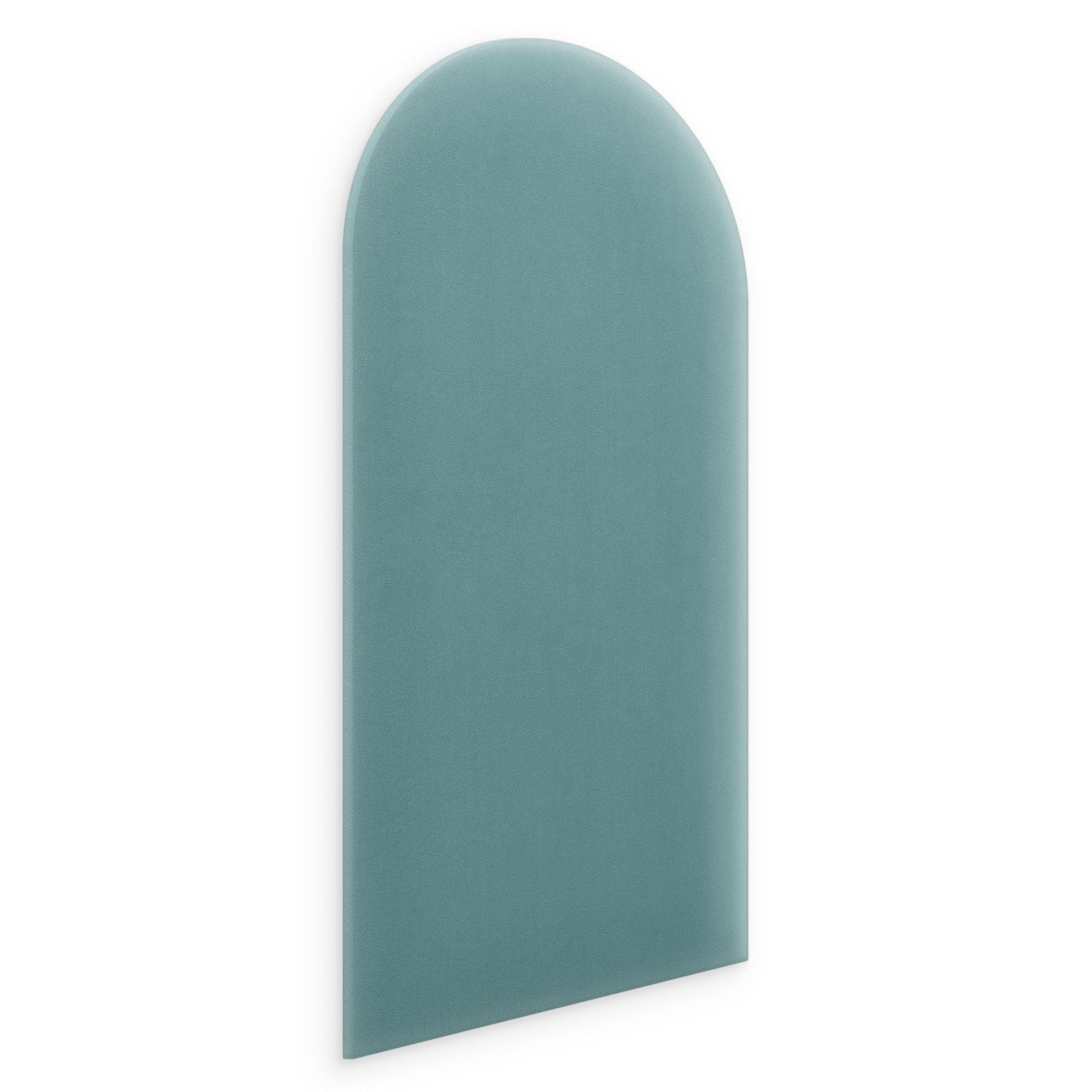 murando - Wall cushion as a headboard for a bed Oval Velvet Premium 100x30 cm - Padded wall panel wall decoration for bedroom living room children's room - azure