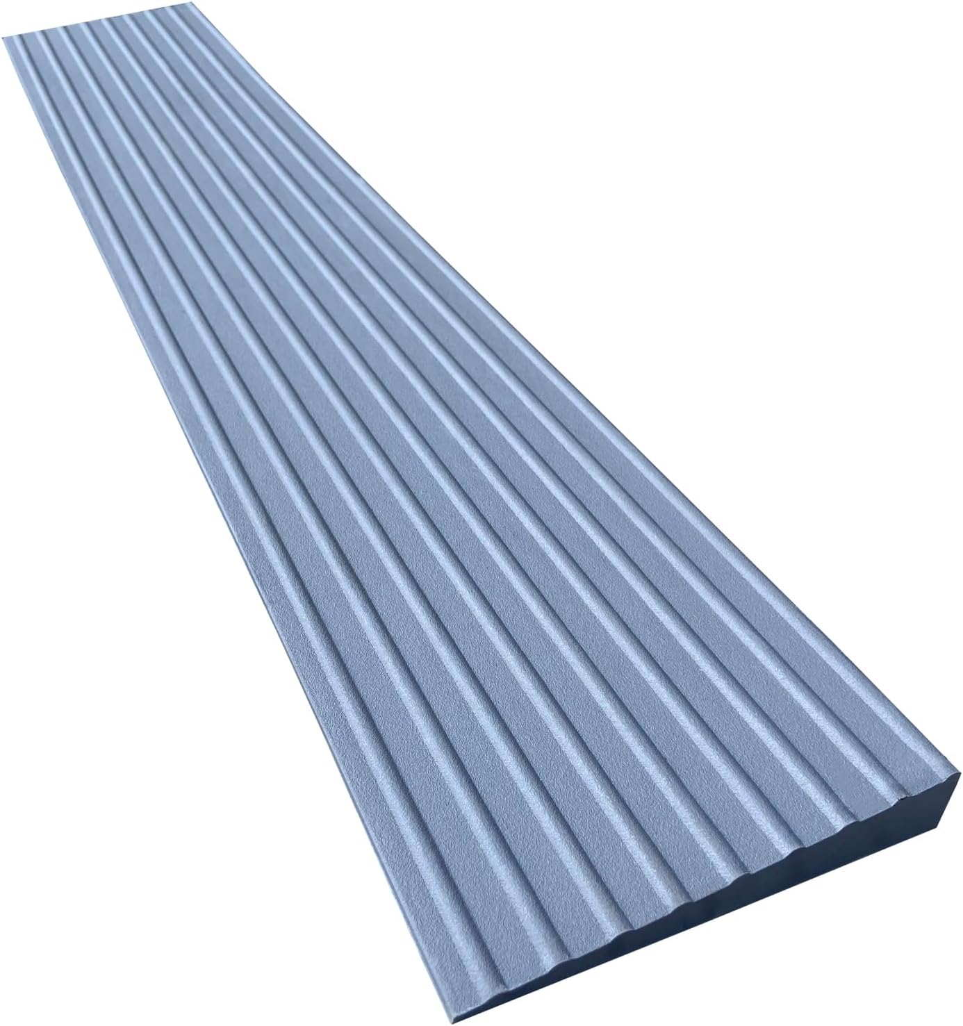 1" Rise Rubber Threshold Ramp for Doorways Heavy Duty Wheelchair Ramp, Non-Slip 1 Pack Gray Native Rubber Power Handicap Ramp for Skateboards, Strollers, Sweepers, Walkers Curb Ramp (SW-TPR25) straight 25