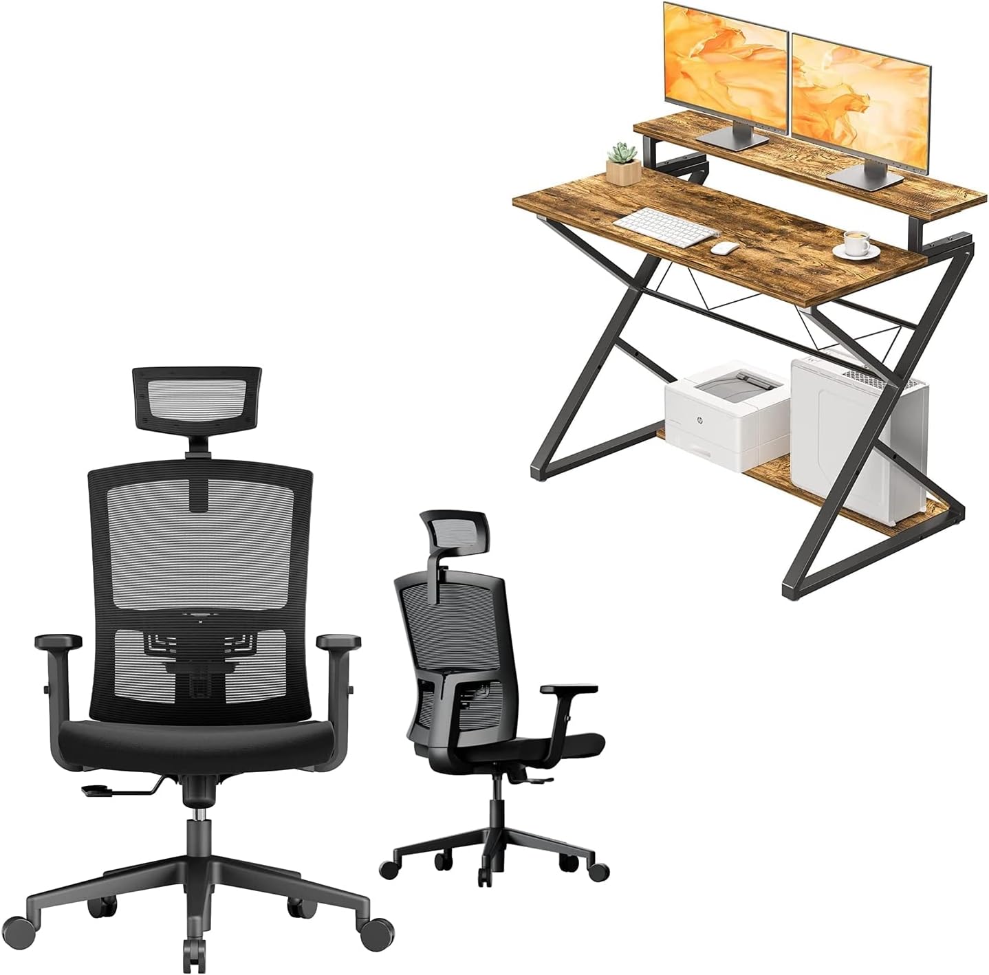 NOBLEWELL Computer Desk for Small Space Office Chair