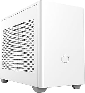 Cooler Master NR200 White Mini-ITX PC Case, 330mm Horizontal Triple-Slot Mount GPU, 240mm|280mm AIO, SFX PSU 130mm, Compat...