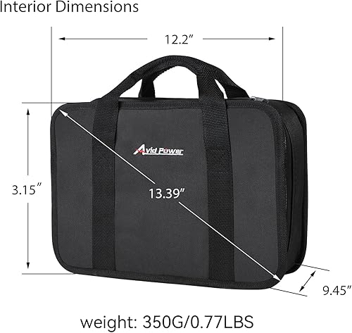 Miniatura 2 de AVID POWER Bolsa de herramientas, funda de transporte de almacenamiento de herramientas de 12 pulgadas, adecuada para taladro inalámbrico, inflador