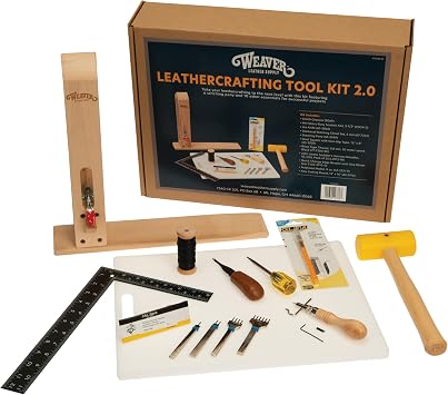 Weaver Leather Supply Leather Crafting Tool Kit 2.0 Leather Tools for Leather Working