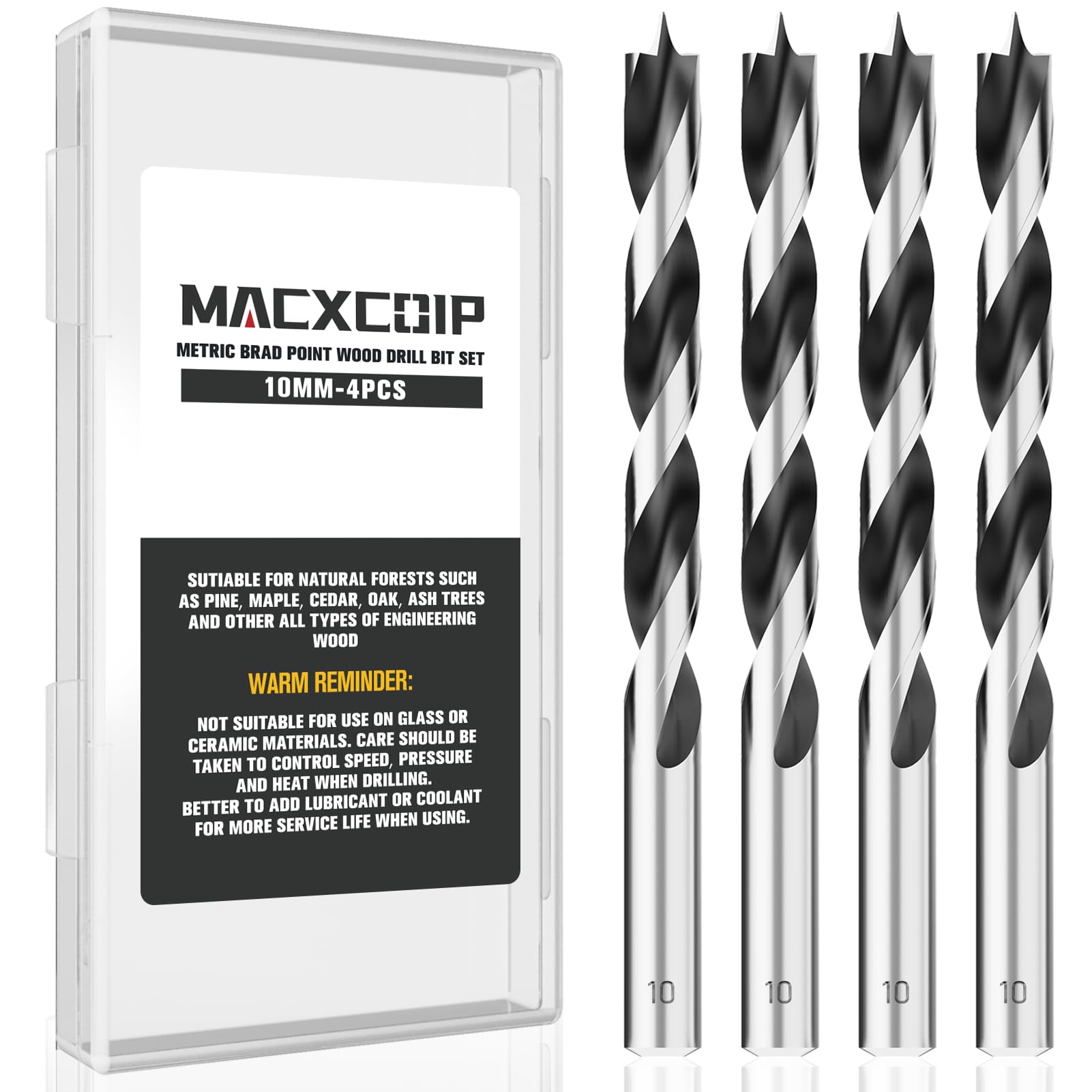 16pc Brad Point Drill Bits - Extra Long Wood Drill Set -7