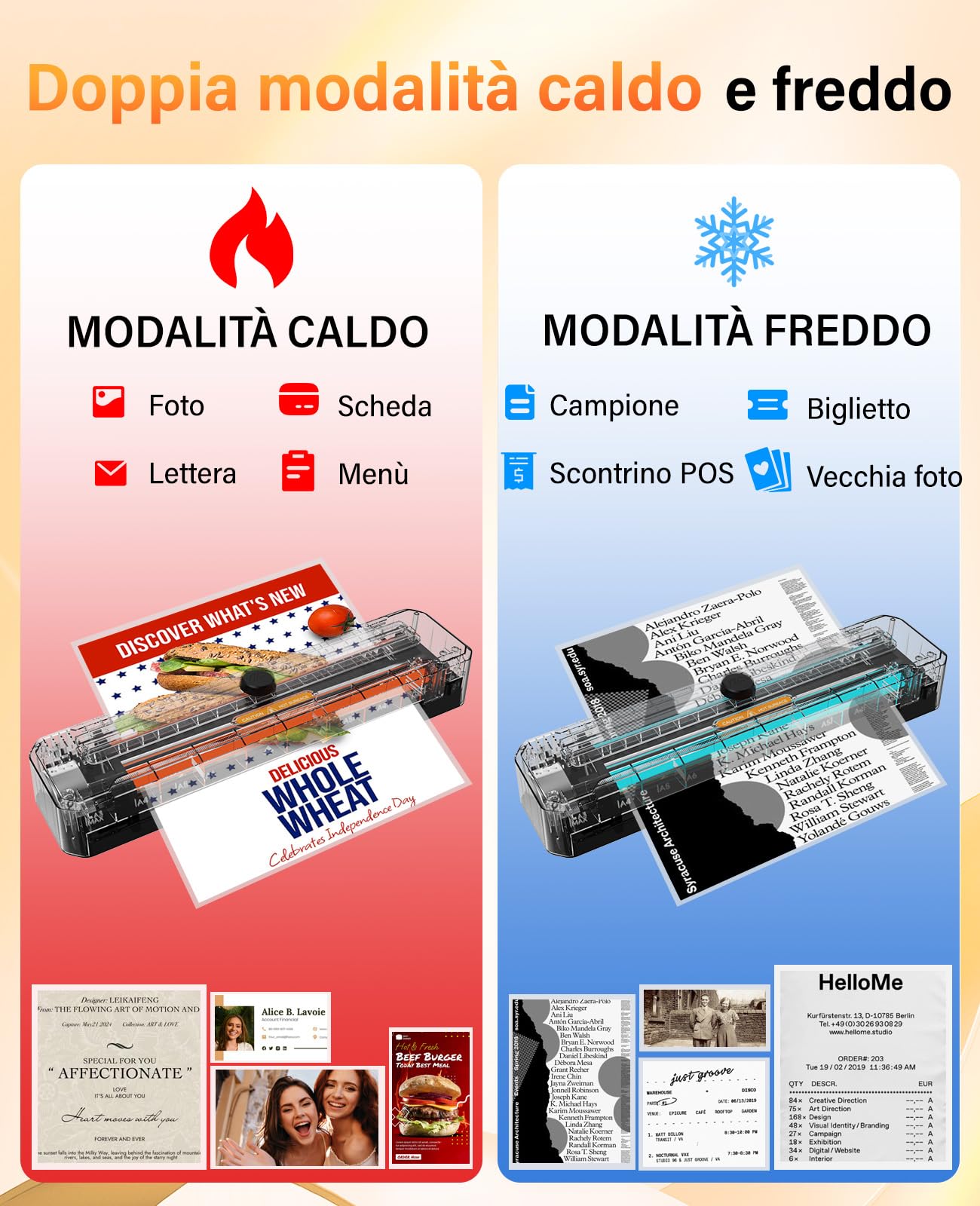 A3 Plastificatrice, Plastificatrice a Freddo e Caldo con 10 Sacchetti e Arrotondatore per angoli, 90s per riscaldarsi, Sistema a Doppio Rullo, Laminatrice per Scuola, Ufficio e Casa Documenti Foto