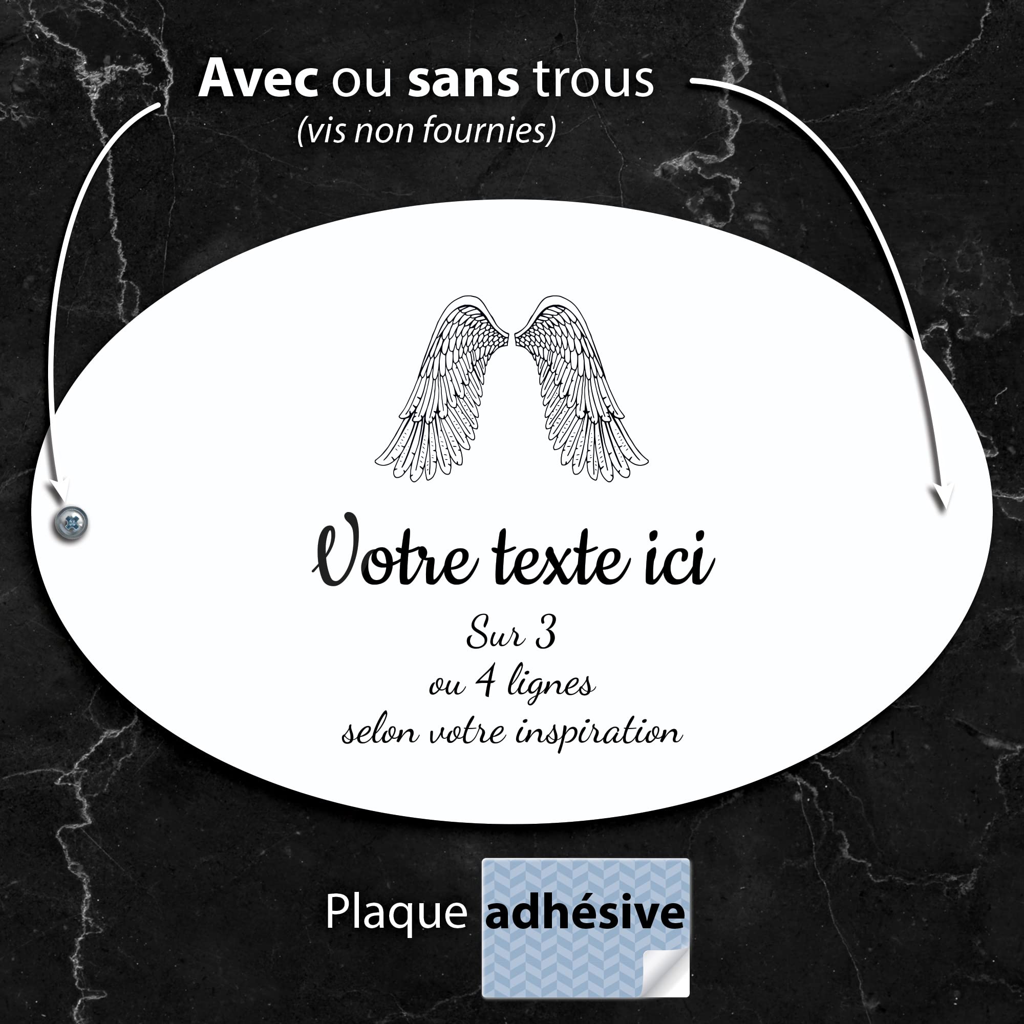 Plaque Funéraire Granit, Ange Et Fleurs - RENAUD Gravure