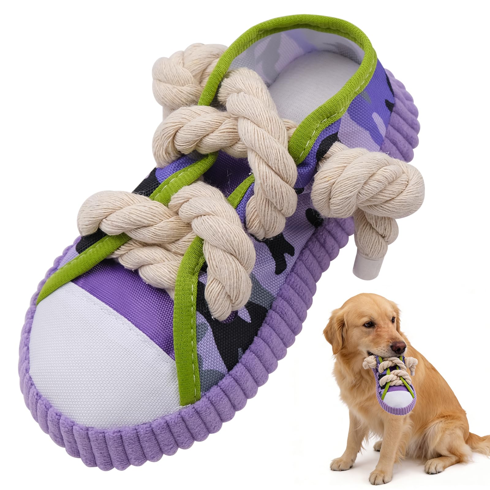 Cisolen Dog Chew Toy Dog Toy Squeaky Dog Toy for Aggressive Chewers Cute Shoe Design Soft Squeaky Dog Chew Toy Interactive Toy Intelligence Toy