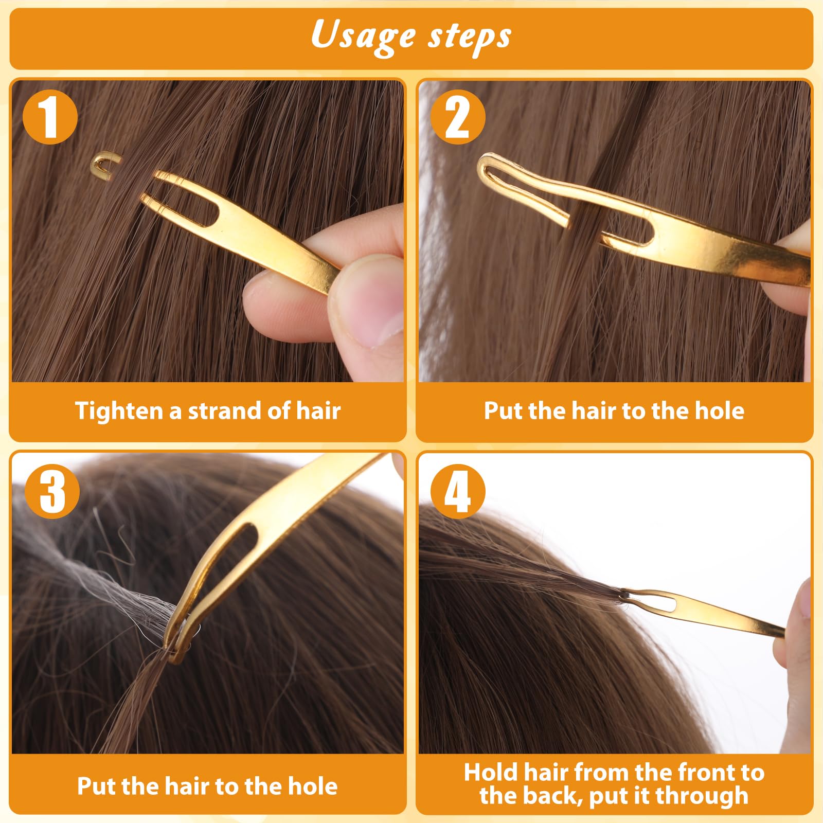 8 Pcs Interlocking Tool for Locs, Sisterlock Retighten Tool, Dreadlock Crochet Needle for Maintaining Dreadlocks & Hair Extensions - 4