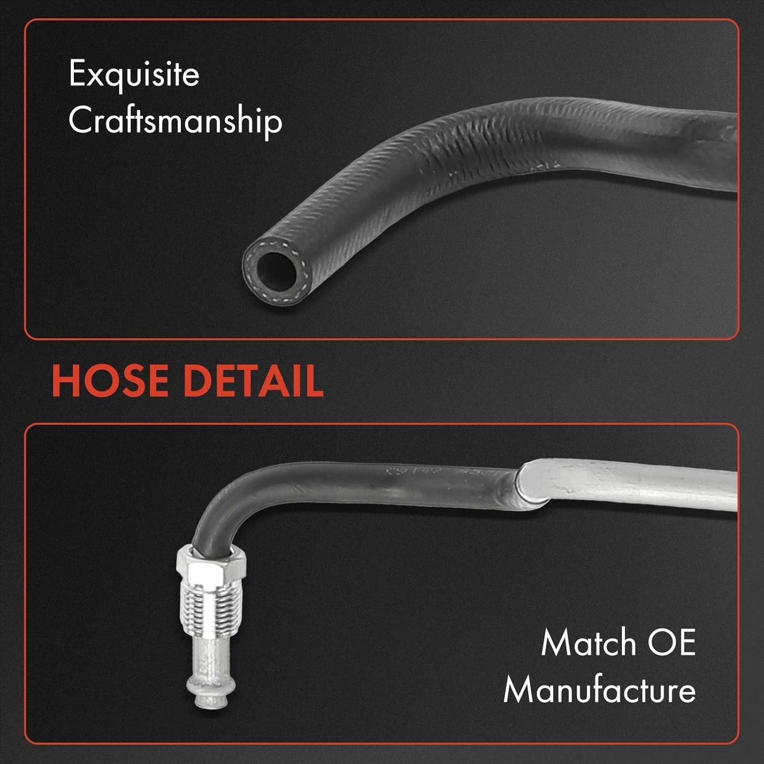 A-Premium Power Steering Return Hose Line Assembly Compatible with Toyota Tundra 2003-2006, Sequoia 2001-2007, with O-ring, Reservoir to Cooler/Cooler to Rack,