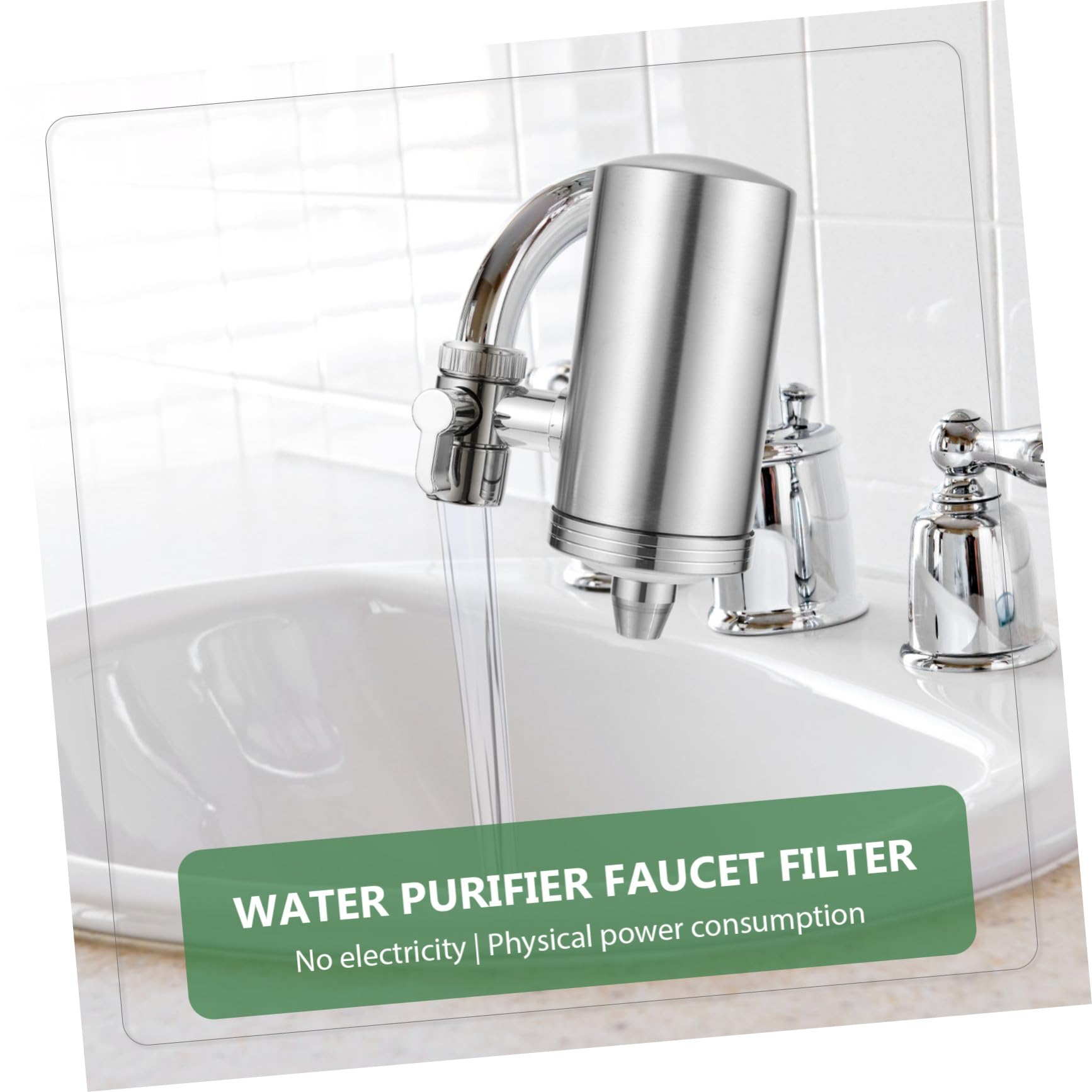 Purificateur Eau pour Robinet de Cuisine Filtre pour Évier avec Filtration Physique sans Électricité Goût et Odeur Installation Rapide et Longue Durée