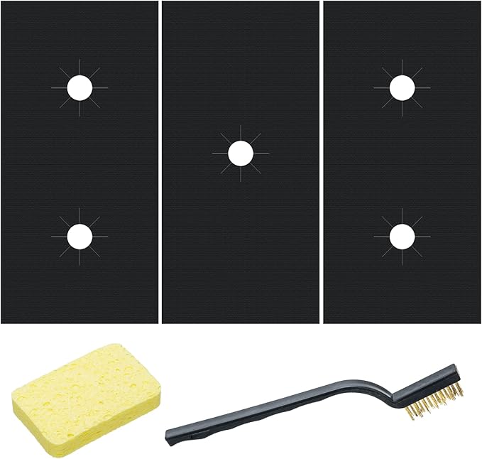 Ingcebo 3Pcs Stove Top Covers for Gas Burners, Washable