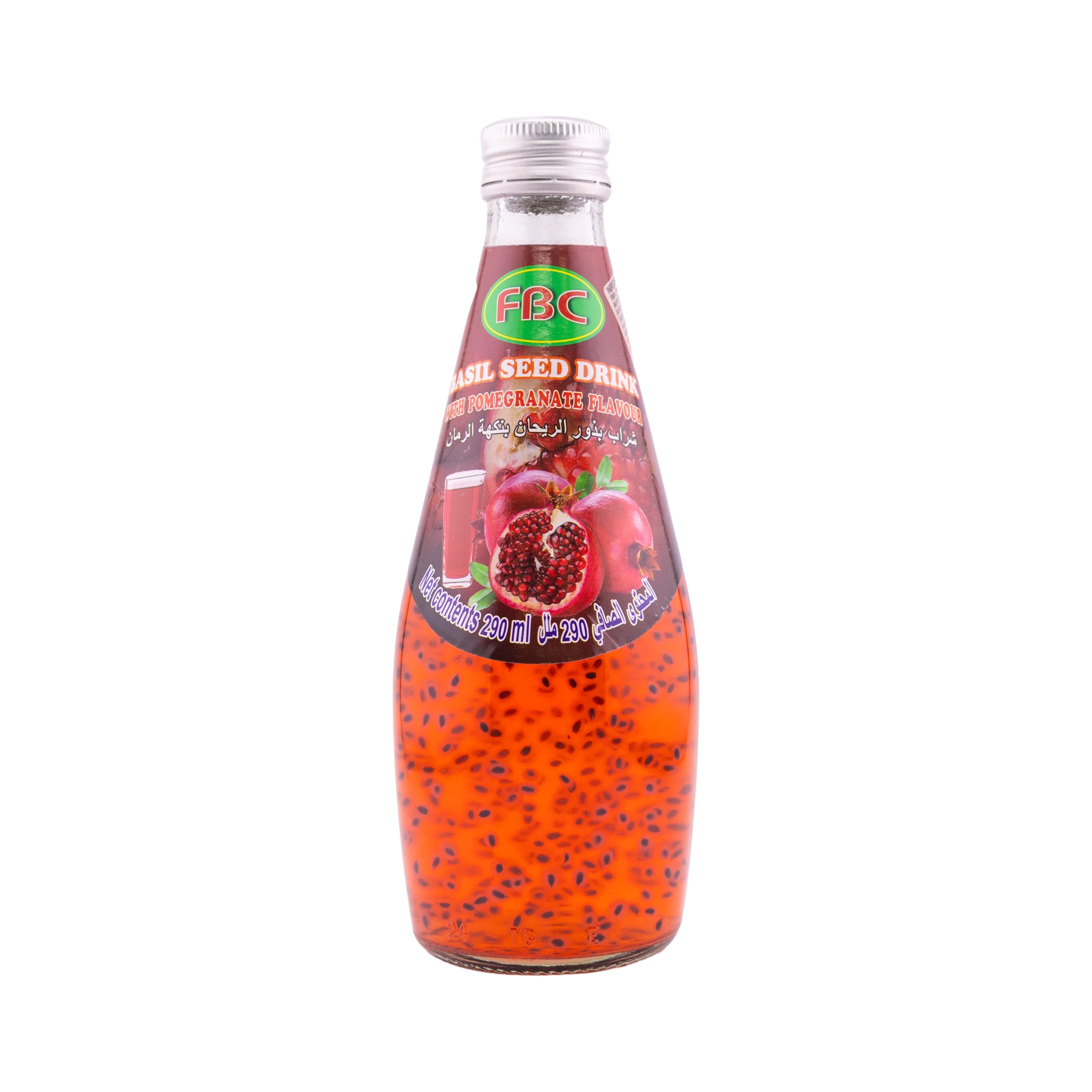 FBC Basil Seed Drink with Pomegranate Flavor - 290 ml