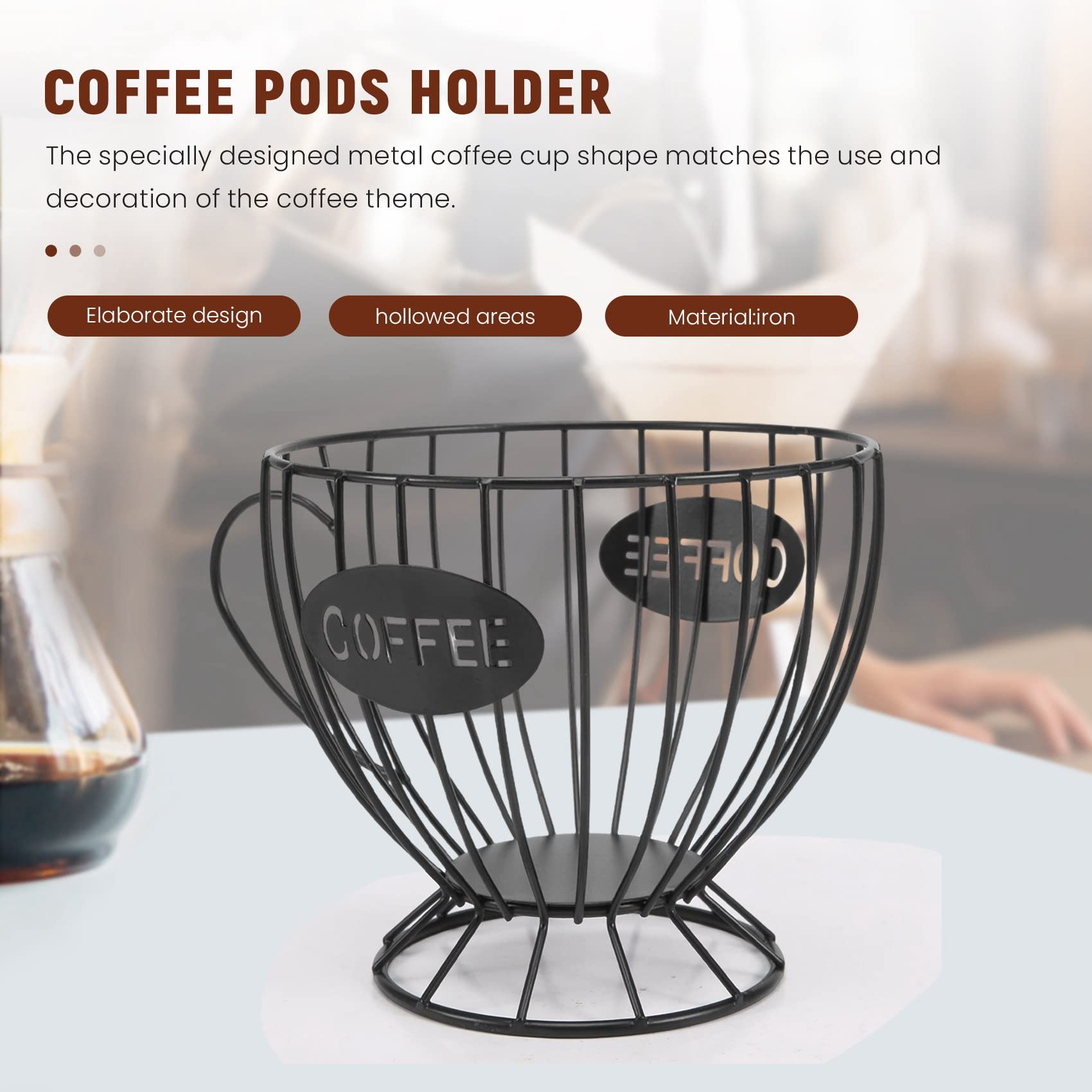 Organisateur Capsules Café Hausdec - Support Dosettes Noir - Range Capsules Nespresso Ou Autres
