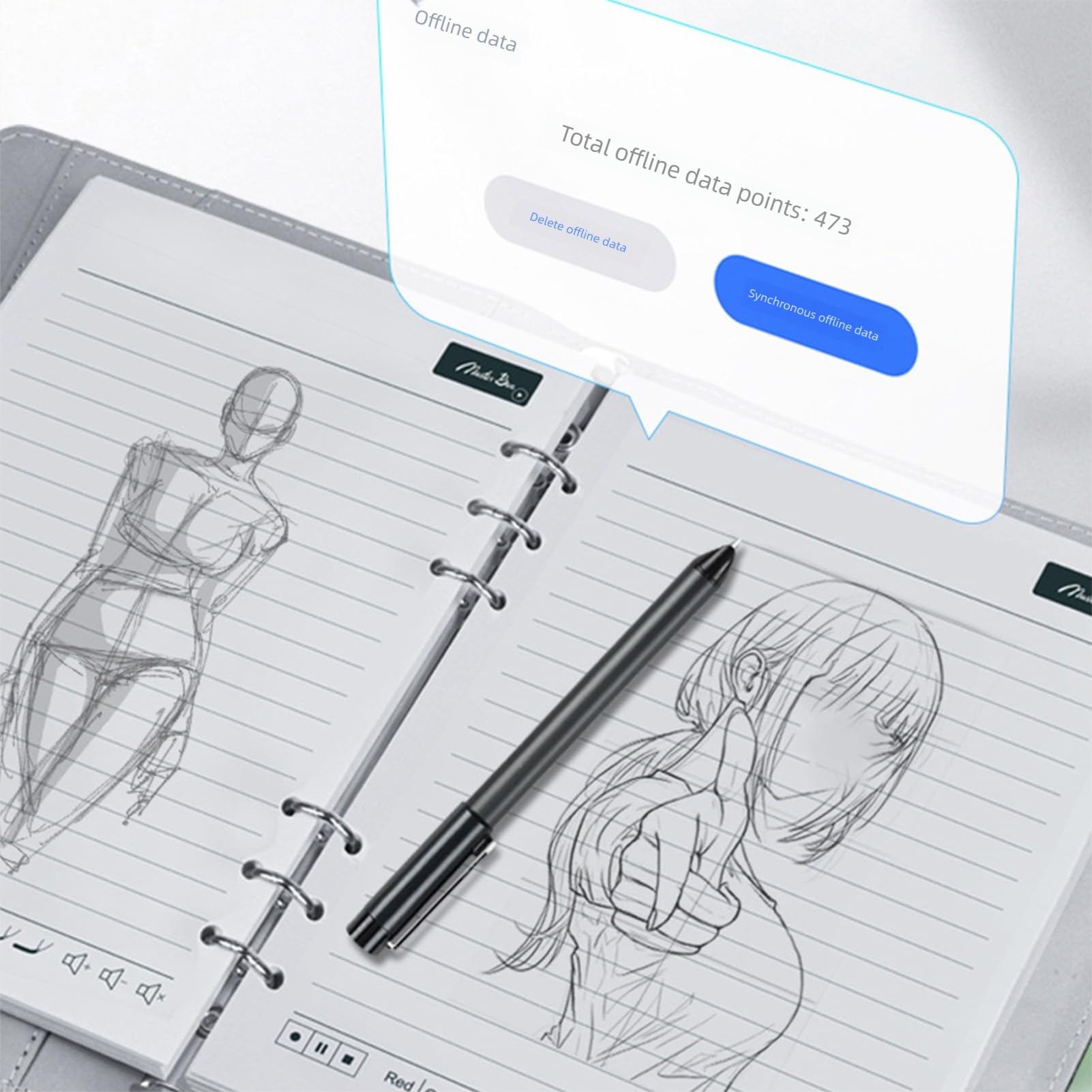 3 su 1 Notebook Digitale con Penna Intelligente, Sincronizzazione in Tempo Reale per la Digitalizzazione, Convertire in Testo, Memorizzare e Condividere Note di Carta (BROWN)