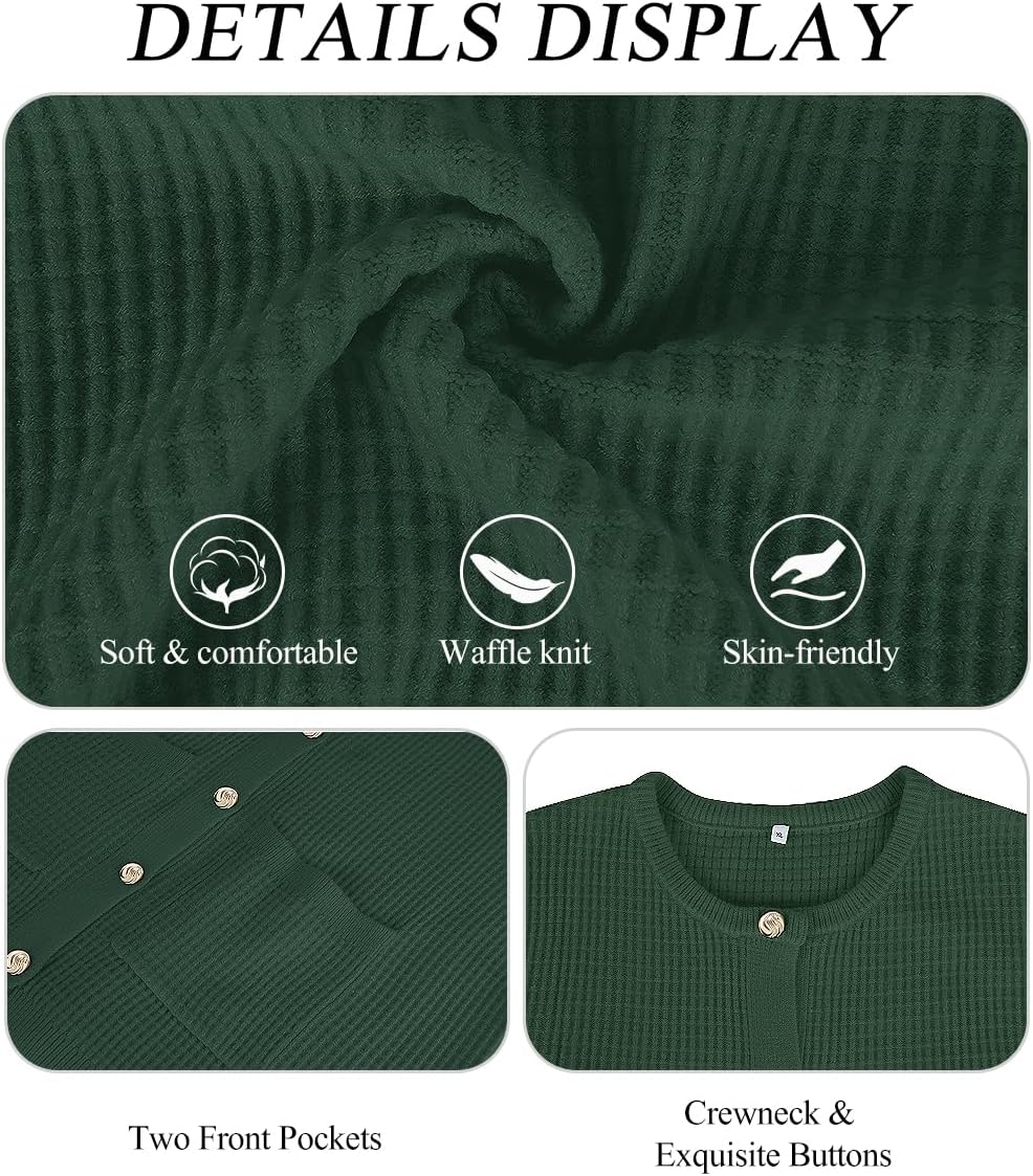 RITERA Plus Size Cardigan Sweaters for Women Crewneck Long Sleeve Button Down Knit Fall Winter Jackets with Pockets XL-5XL - Image 6